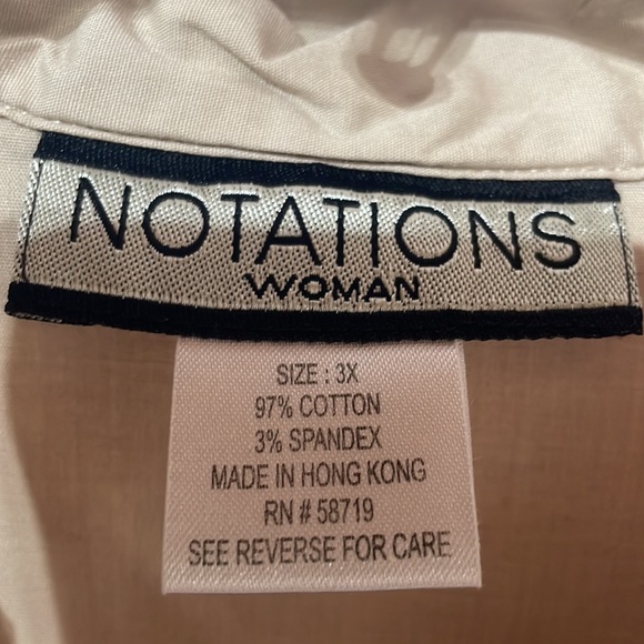 Notations 3x tan sleeveless button down blouse shaped fit like new euc - Picture 2 of 10